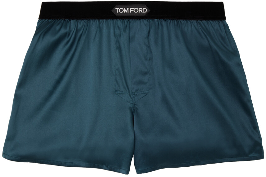 

Синие боксеры с нашивками TOM FORD