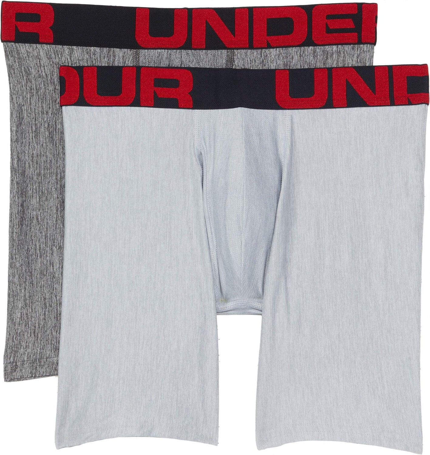 

Трусы Tech 6" Boxerjock 2-Pack Under Armour, цвет Mod Gray Light Heather/Jet Gray Light Heather