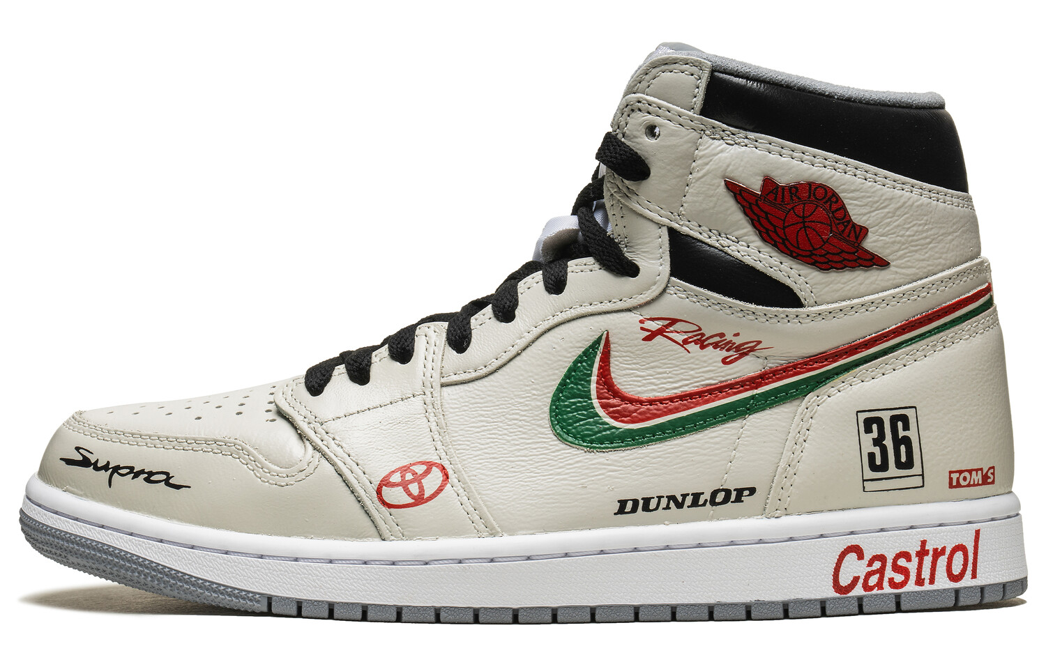

Кроссовки Air Jordan 1 Skateboarding Shoes Unisex High-top Off-white, цвет Off White