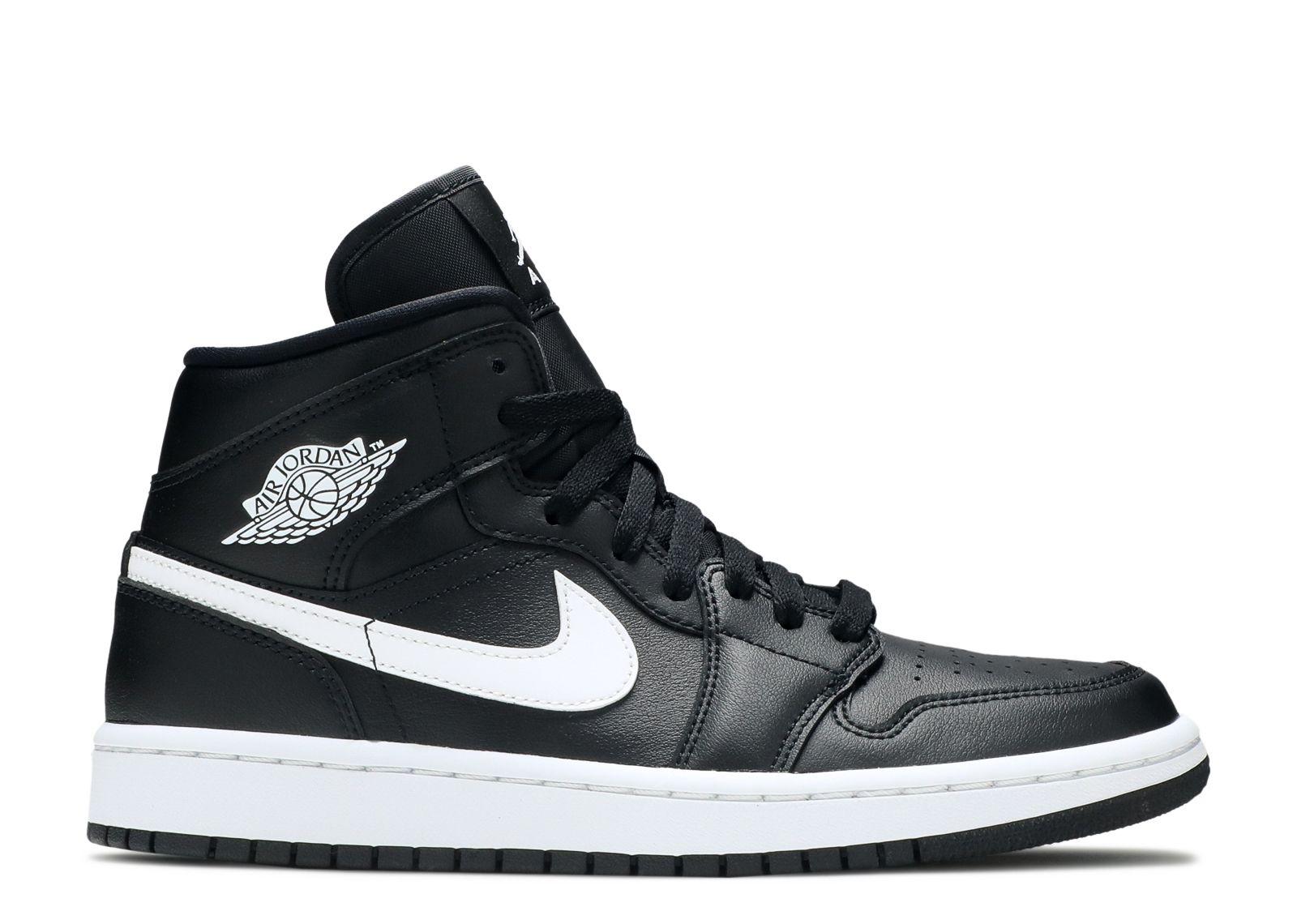 

Кроссовки Air Jordan Wmns Air Jordan 1 Mid 'Black White', черный