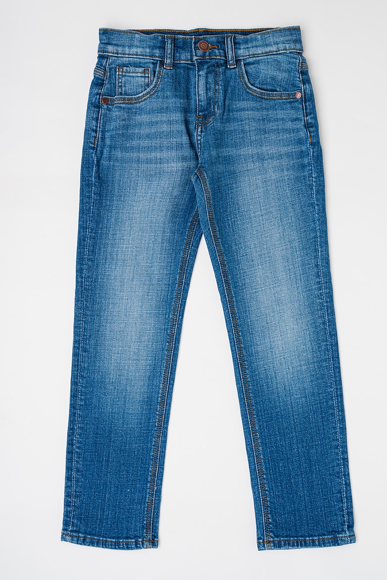 Прямые джинсы с потертым эффектом Guess, синий прямые джинсы с потертым эффектом tommy hilfiger синий