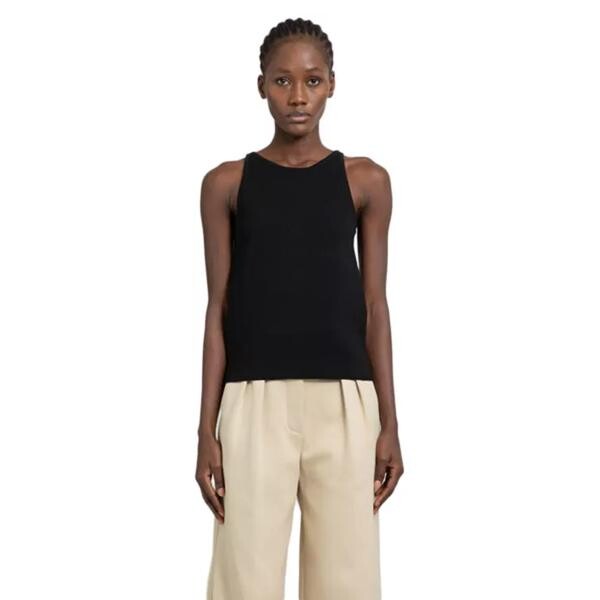 

Футболка halter neck top in vanisè wool Max Mara, черный