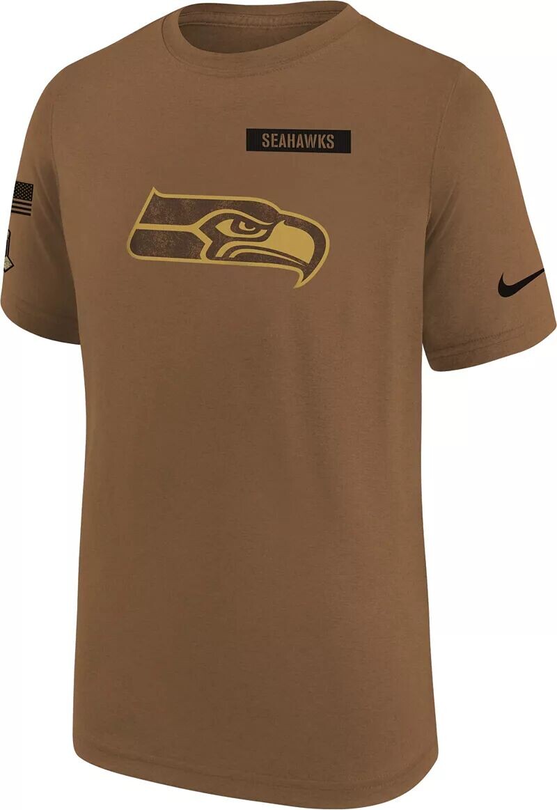 

Коричневая футболка Nike Youth Seattle Seahawks 2023 Salute to Service