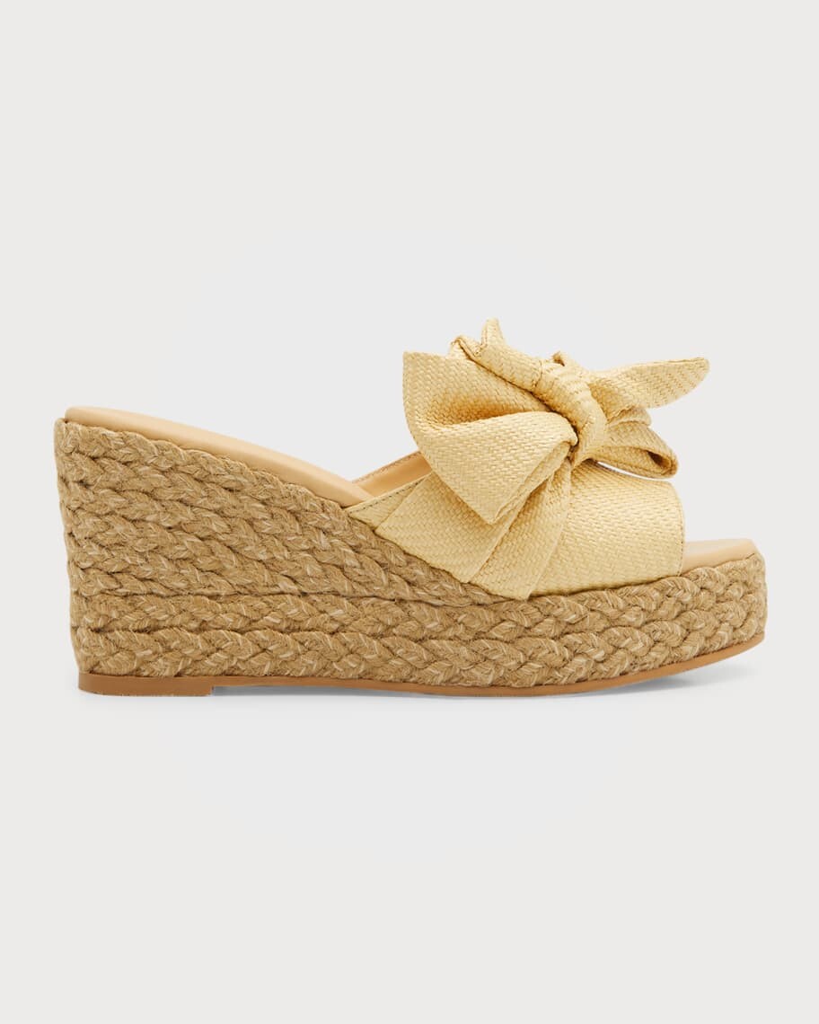 

Эспадрильи на танкетке из рафии Loveknot Stuart Weitzman