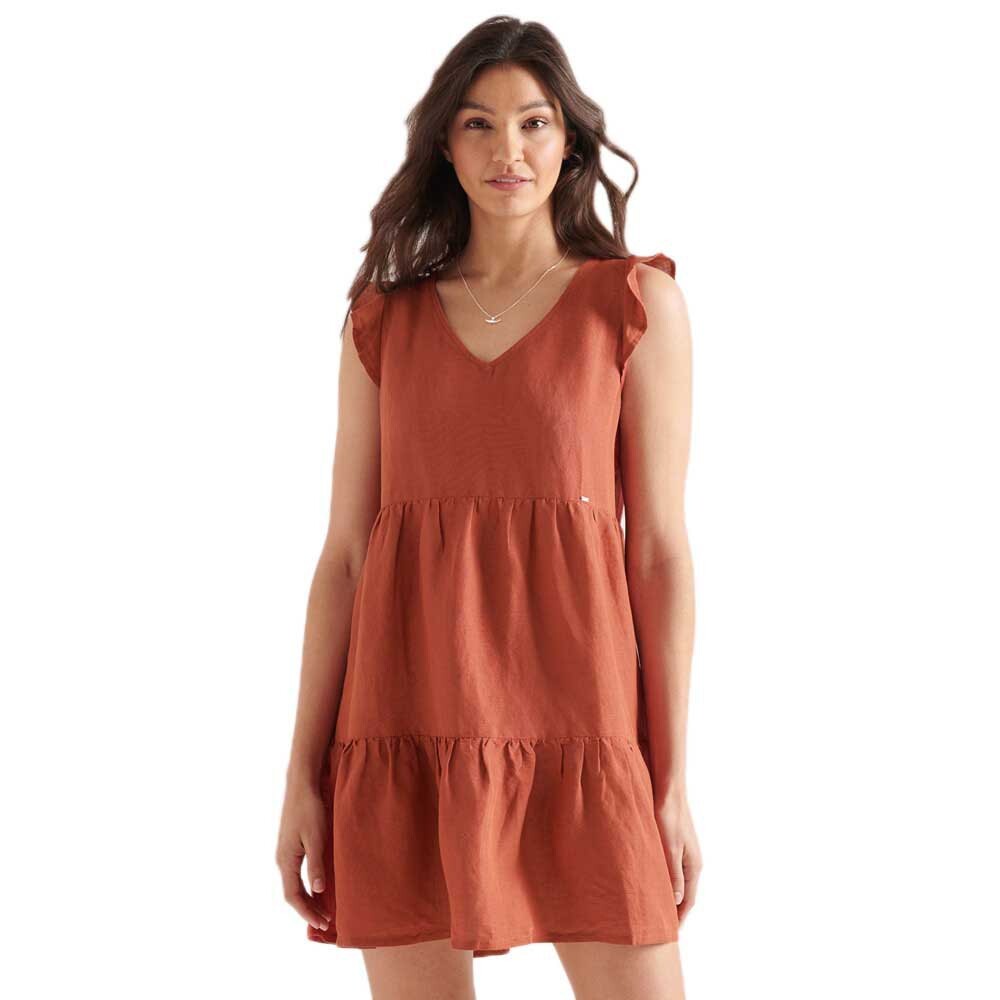 

Короткое платье Superdry Tinsley Tiered, оранжевый
