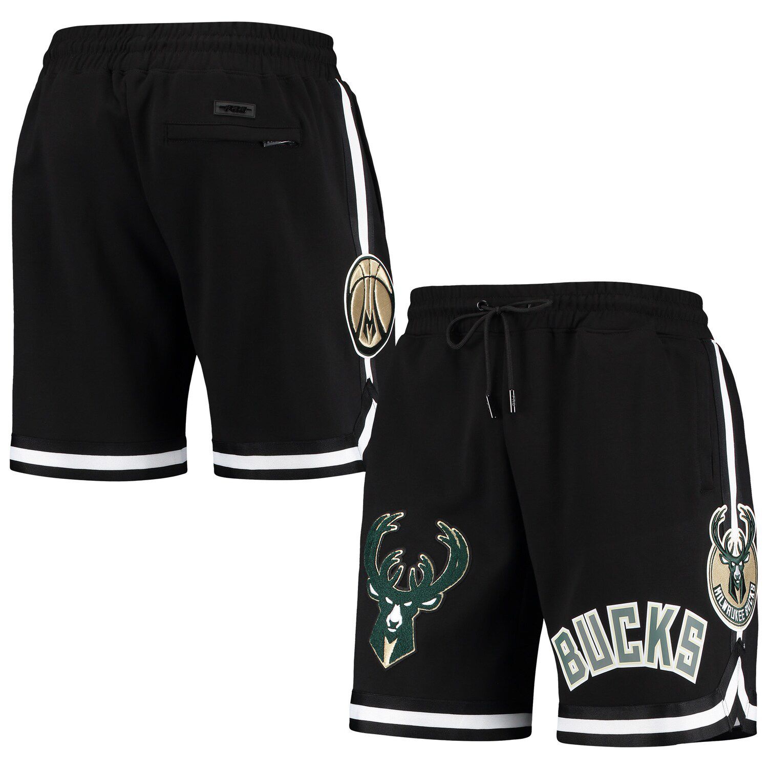 

Мужские шорты из синели Milwaukee Bucks Pro Standard черного цвета