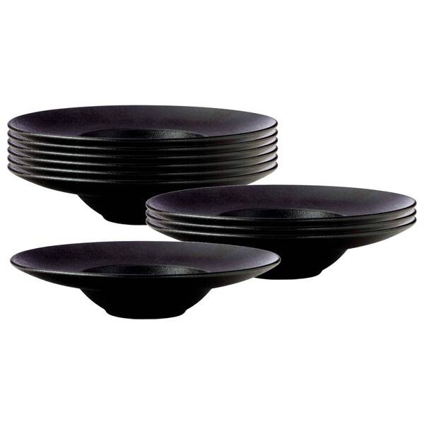 

Тарелки для супа с макаронами caviar black, набор 10 шт. Maxwell & Williams, черный
