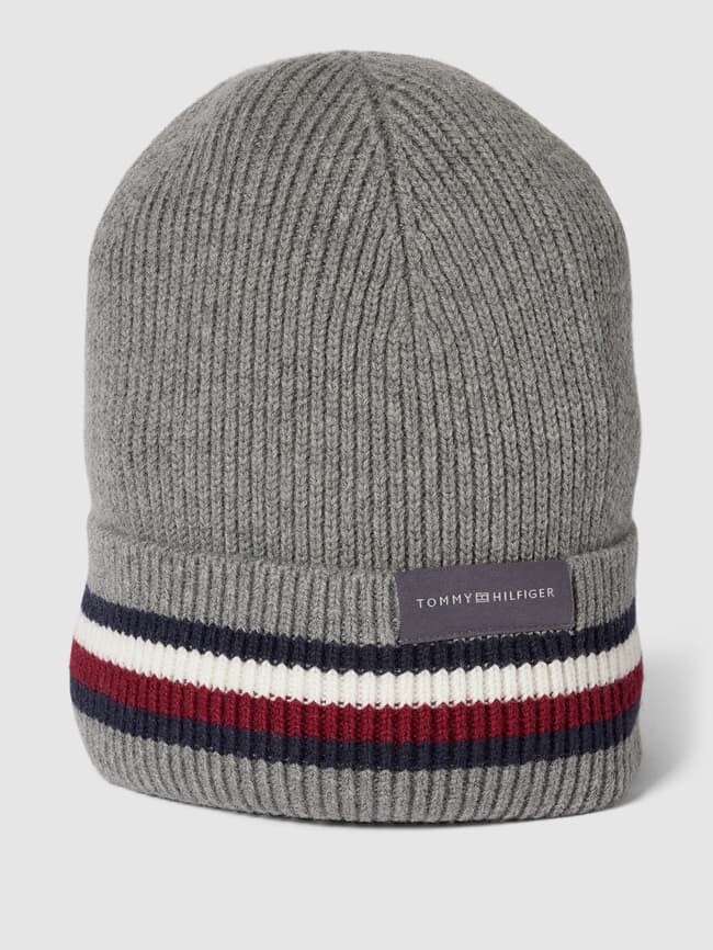 

Шапка-бини из чистого кашемира Tommy Hilfiger, серый