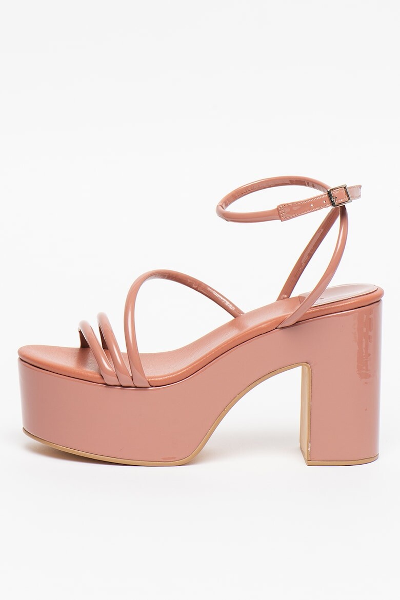 

Босоножки Mamba на высоком массивном каблуке Jeffrey Campbell, розовый