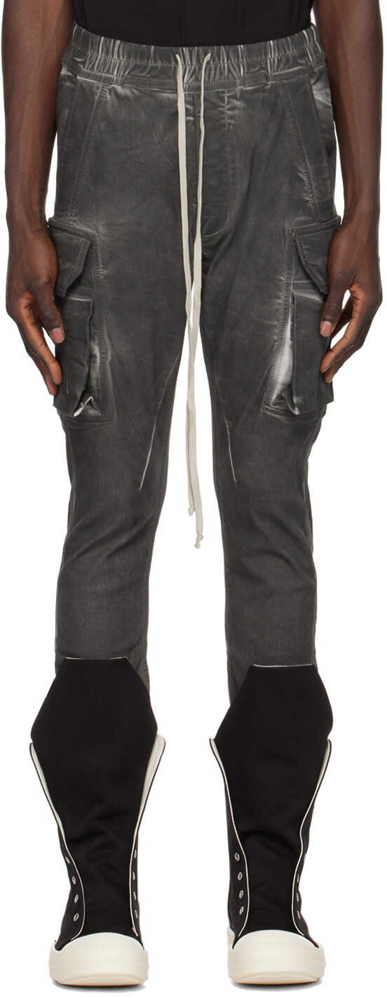 

Серые джинсовые брюки карго Mastodon Rick Owens Drkshdw