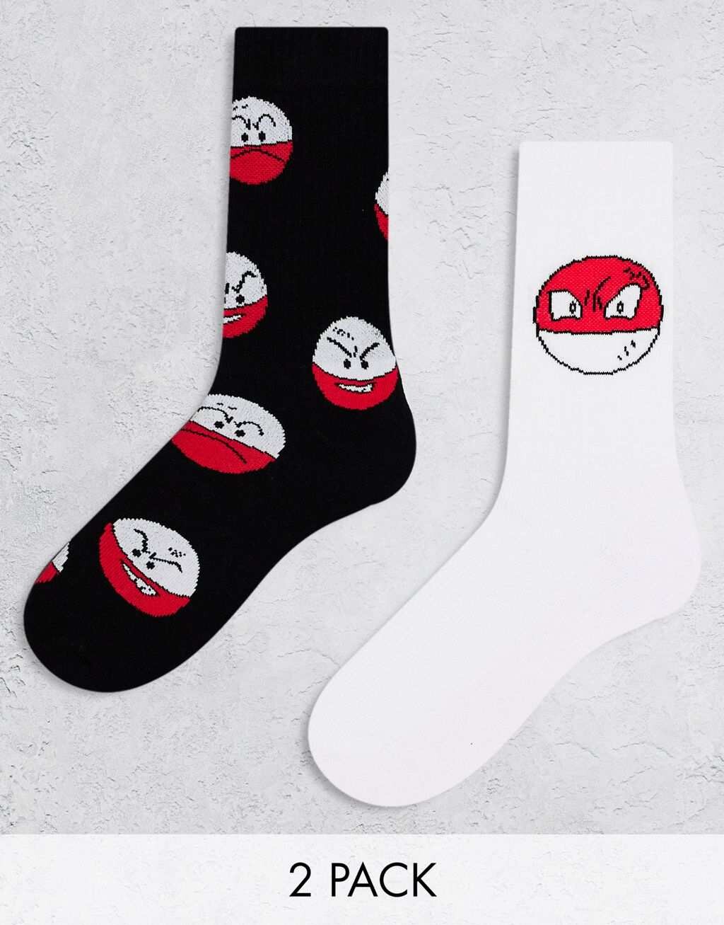 

Комплект спортивных носков с изображением покебола ASOS DESIGN, 2 шт.