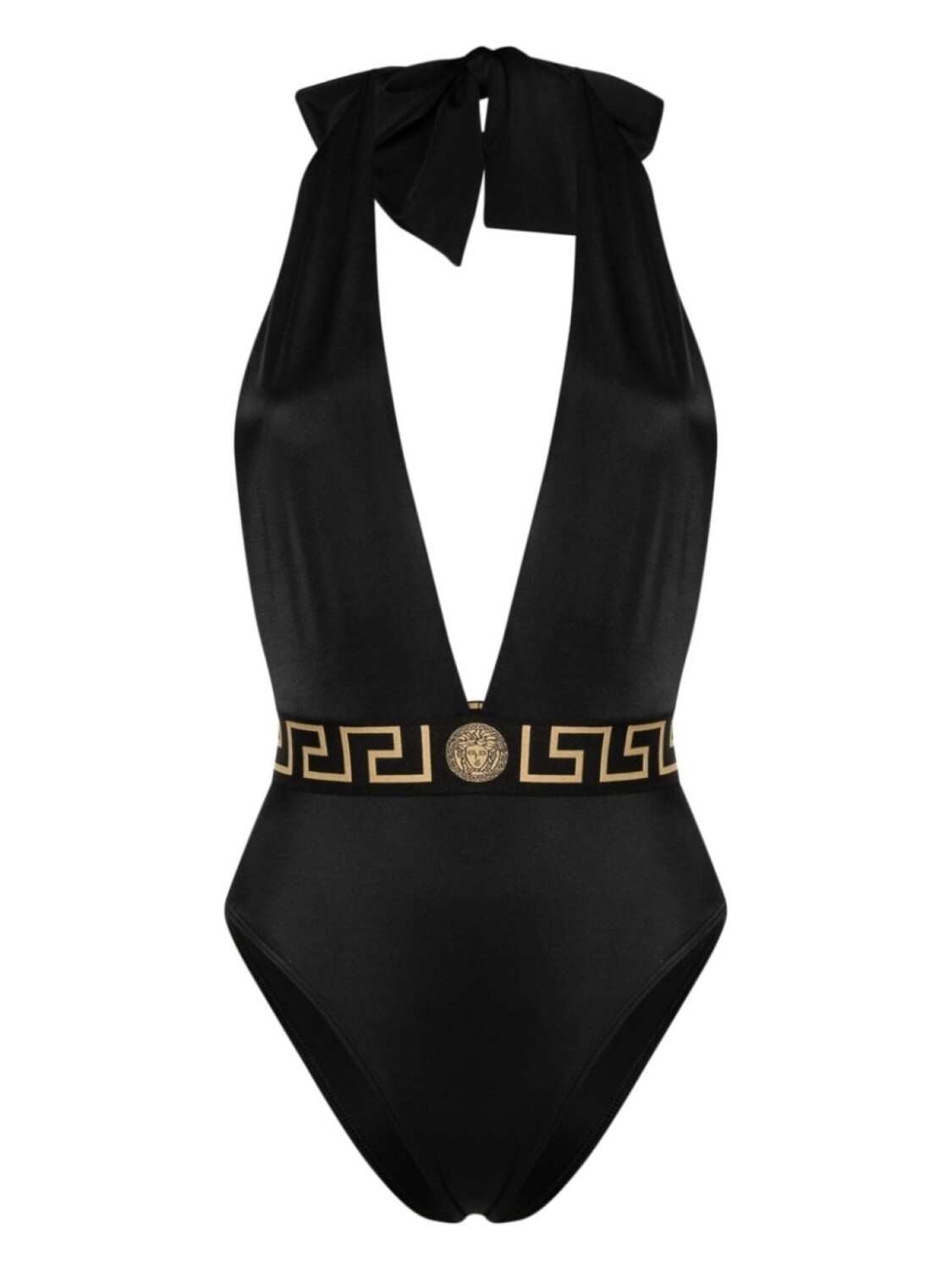 

Versace купальник с отделкой Greca, черный