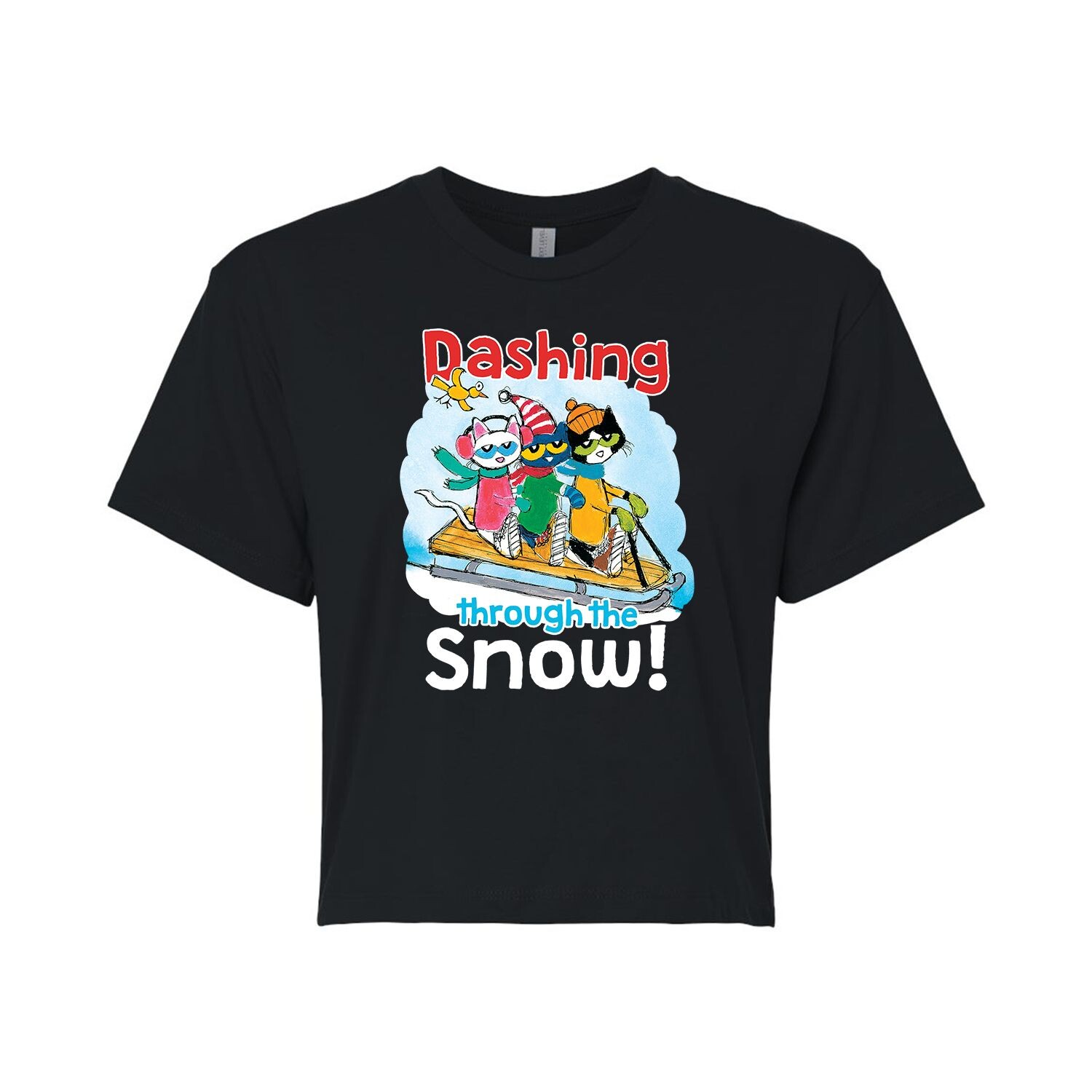 

Укороченная футболка с рисунком Pete The Cat Dashing Snow для юниоров Licensed Character