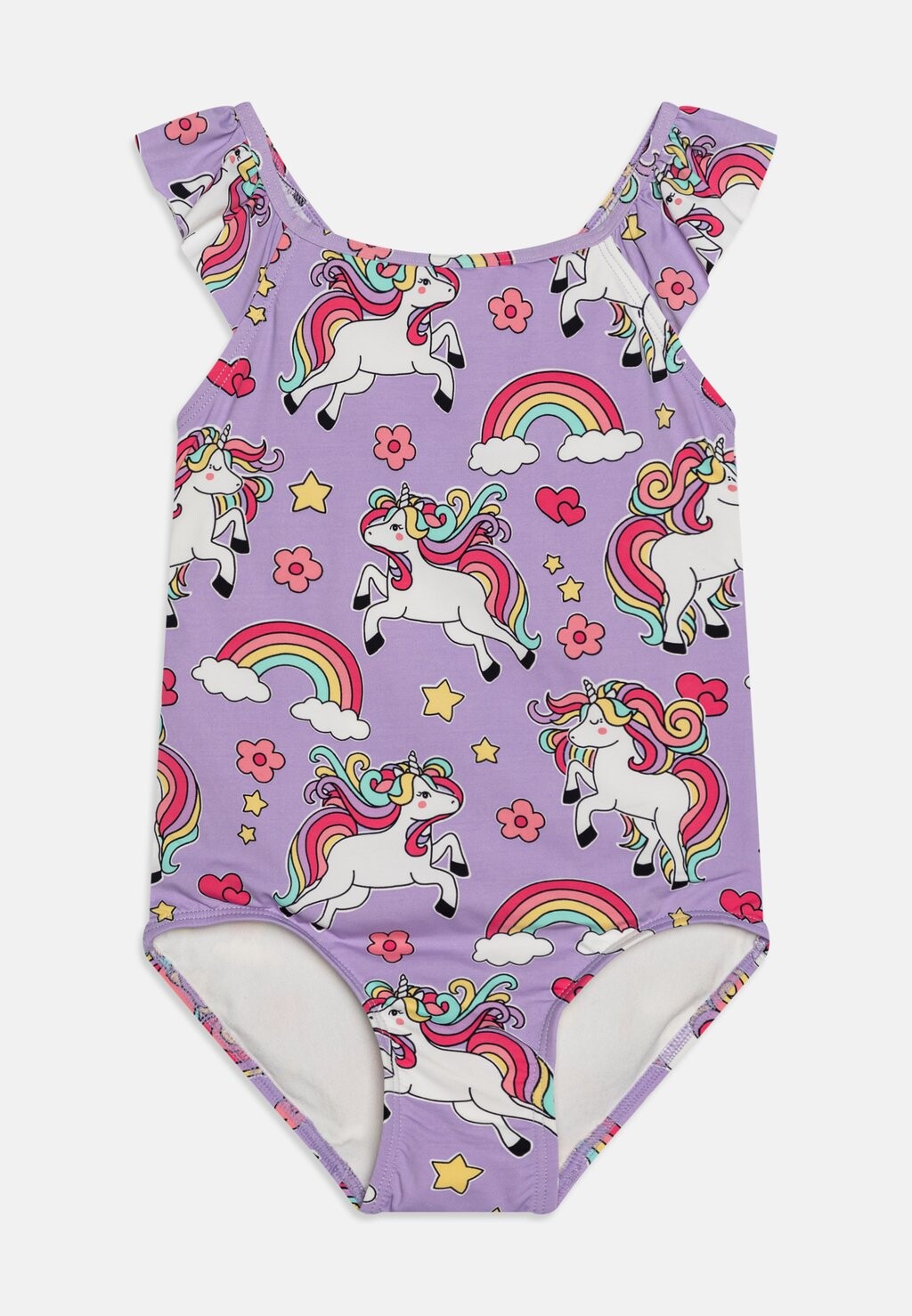 

Купальник Swimsuit Unicorn Flounce At Shoulders Lindex, цвет light lilac