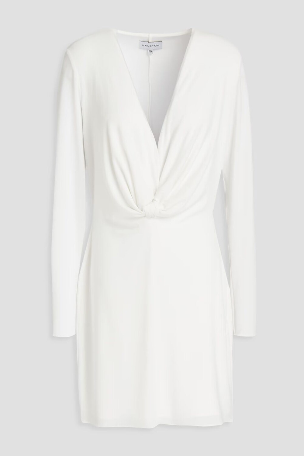 

Платье мини Fay из эластичного джерси с драпировкой Halston, белый