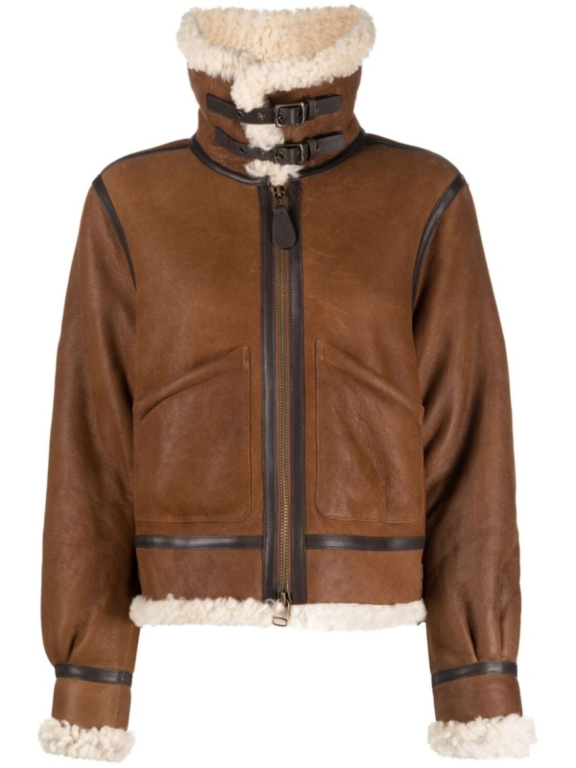

Polo Ralph Lauren куртка с подкладкой из овчины, коричневый