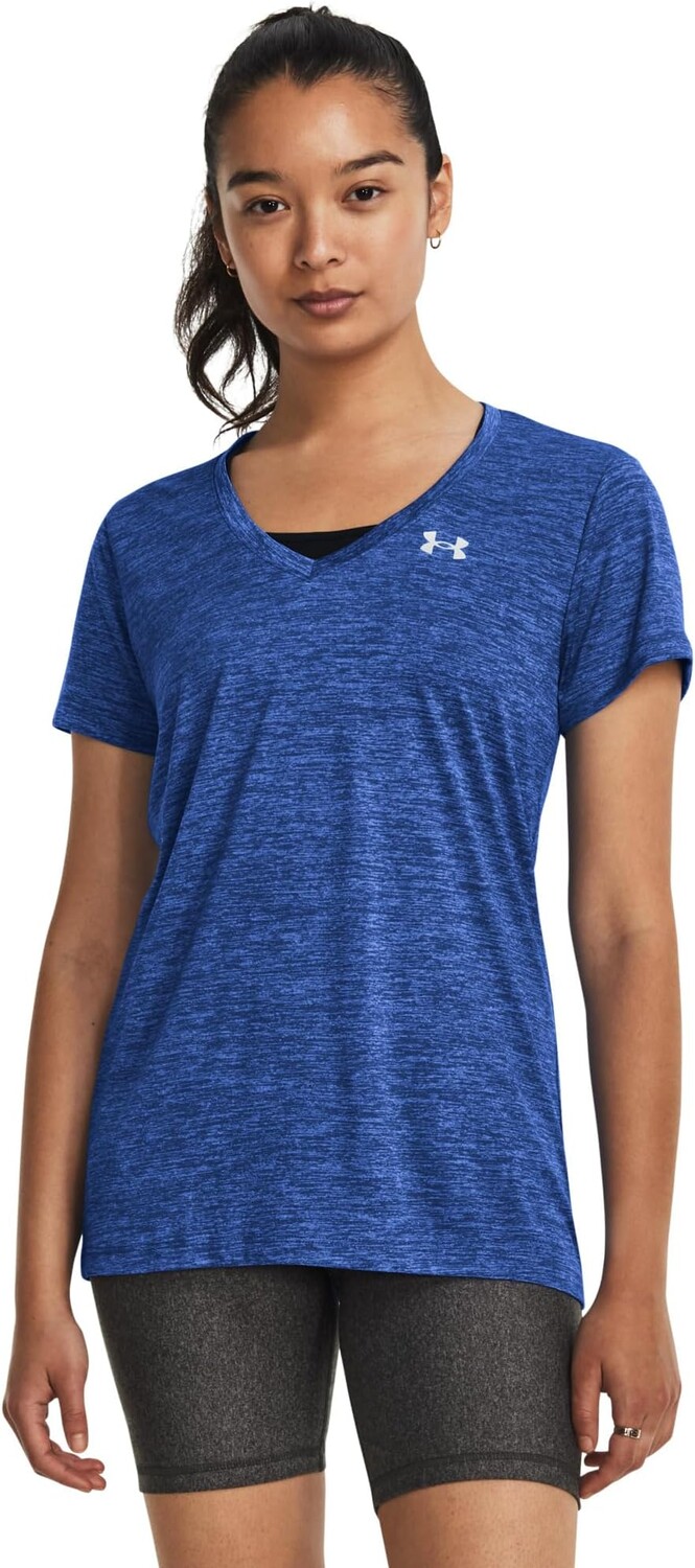

UA Tech с V-образным вырезом Under Armour, цвет Team Royal/Water/Metallic Silver