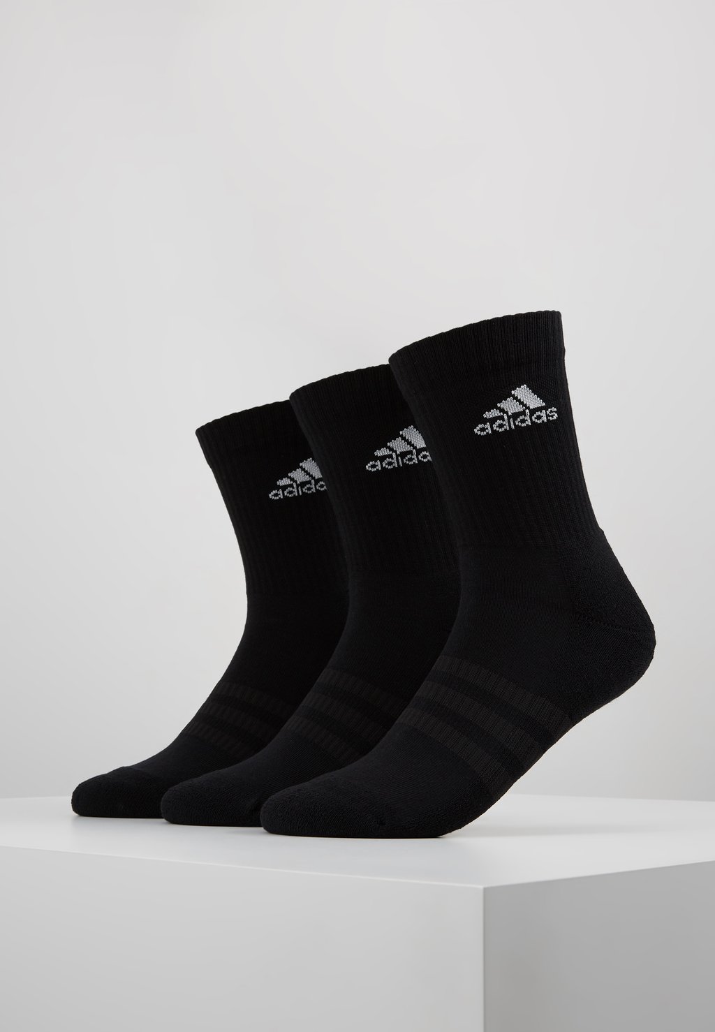 спортивные носки cush sock unisex adidas цвет white black Спортивные носки CUSH 3 PACK UNISEX adidas Performance, цвет black/white