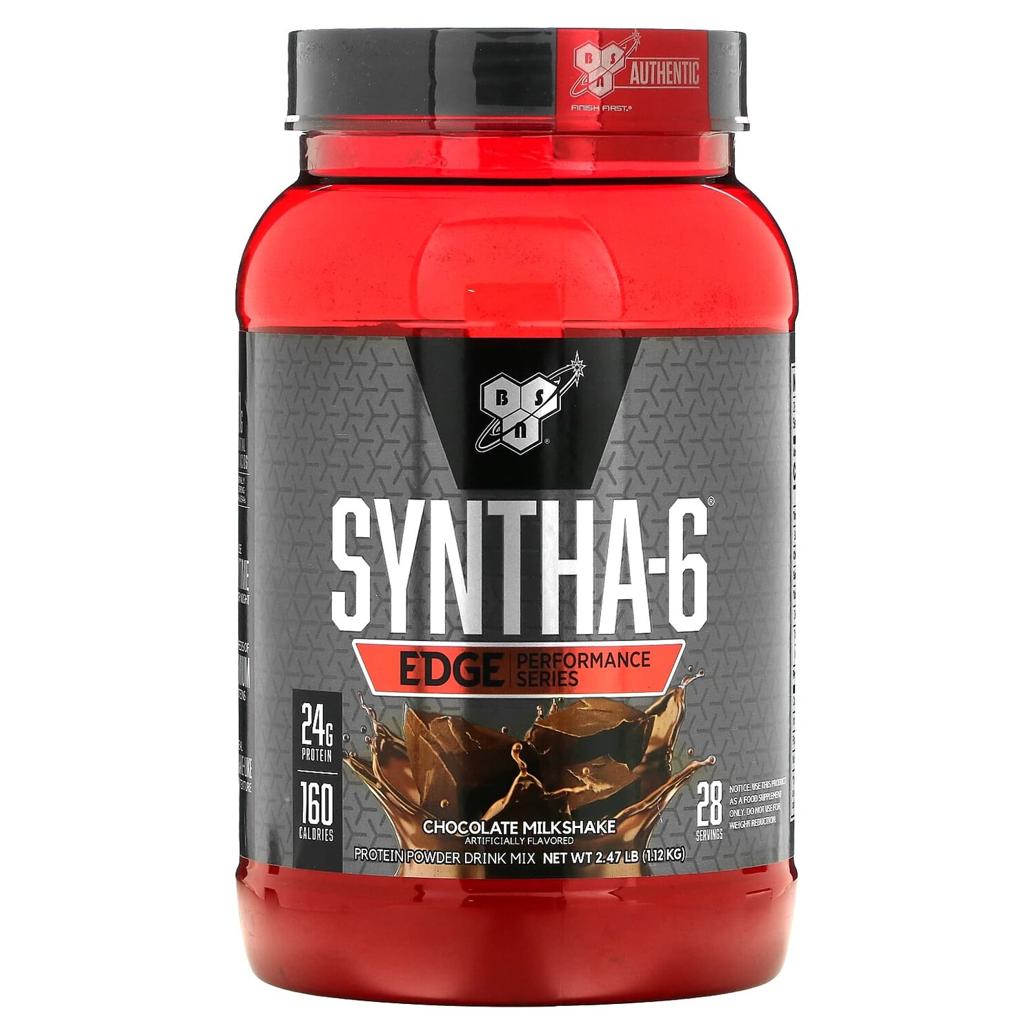 

Syntha-6 Edge, протеиновая порошковая смесь, шоколадный молочный коктейль, 1,12 кг (2,47 фунта), BSN