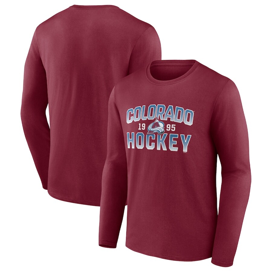 

Футболка с длинным рукавом Fanatics Branded Colorado Avalanche, гранатовый