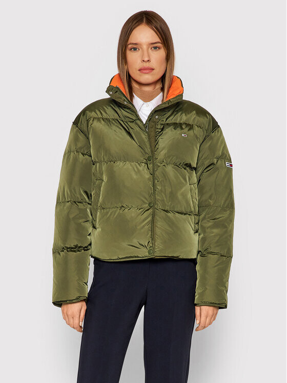 

Пуховик стандартного кроя Tommy Jeans, зеленый