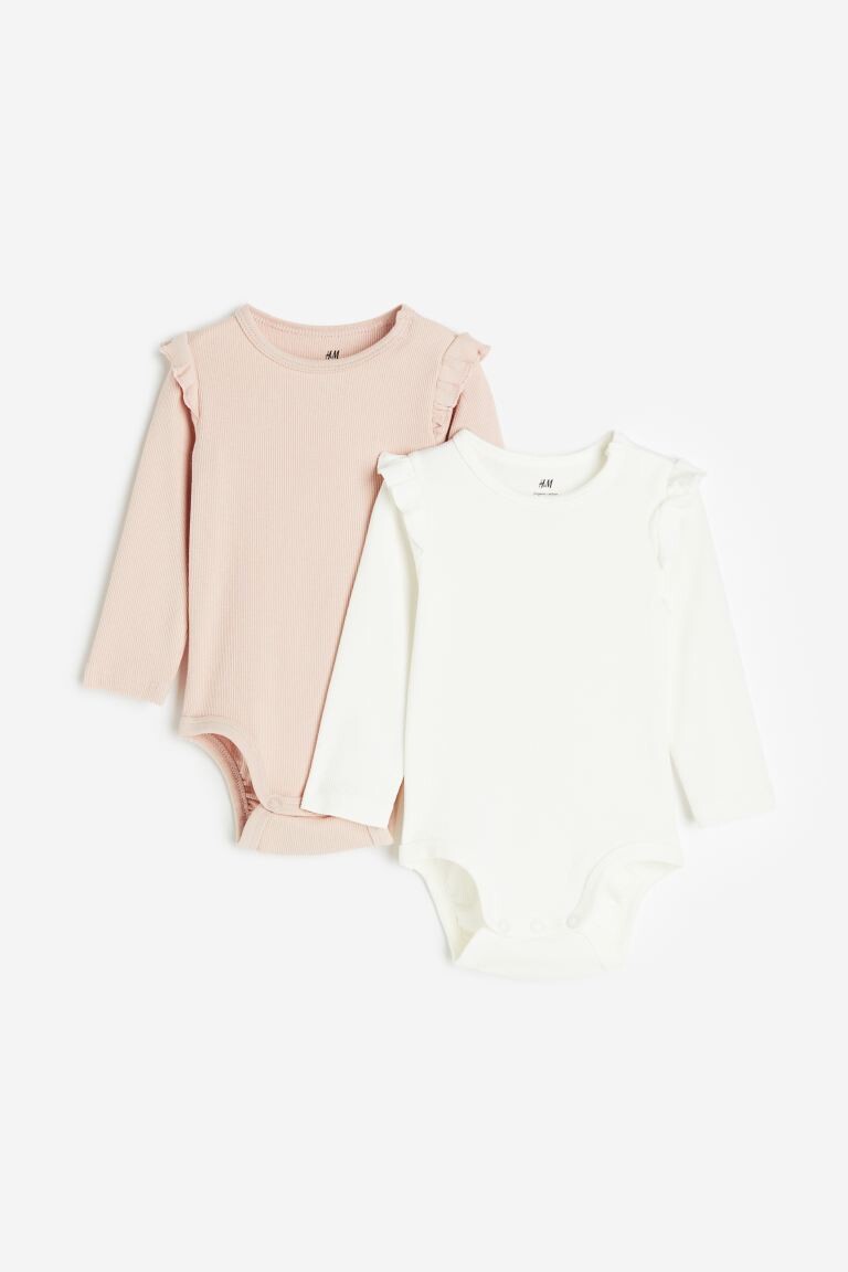 

В упаковке 2 боди с длинными рукавами H&M