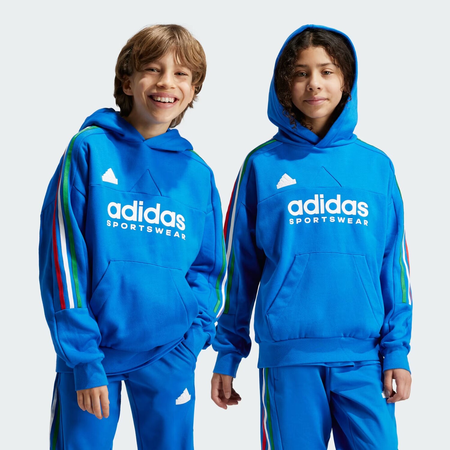 

Детский рюкзак Tiro Nations с капюшоном Adidas, цвет Blue/Green/White/Red