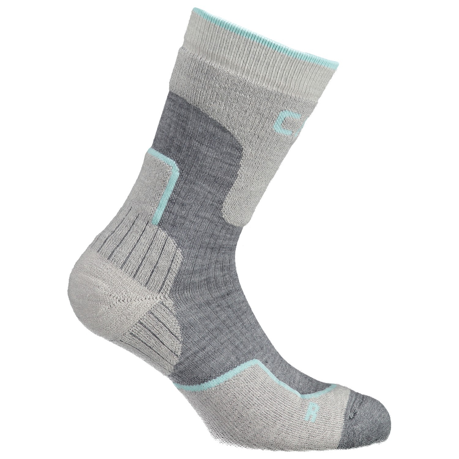 

Походные носки Cmp Trekking Sock Wool Mid, цвет Grey/Acqua