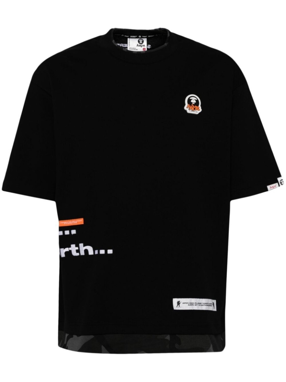 

AAPE BY *A BATHING APE футболка с нашивкой-логотипом, черный