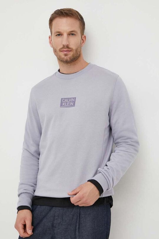 

Хлопковая толстовка Calvin Klein, серый