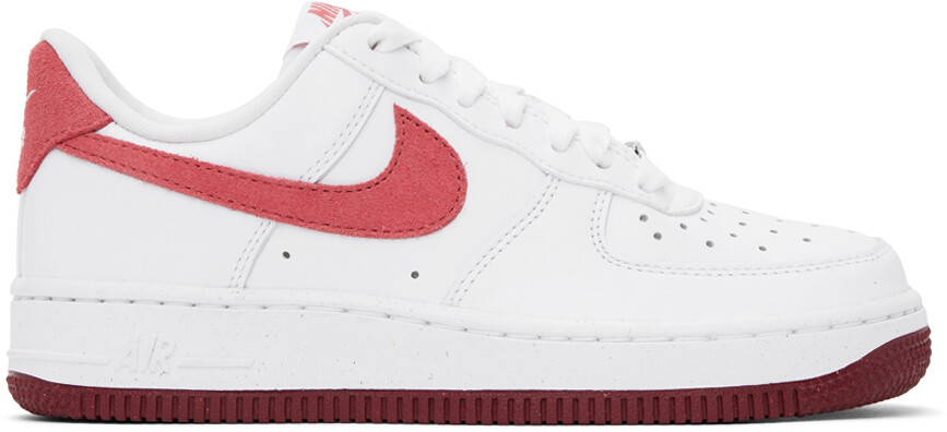 

Белые кроссовки Air Force 1 '07 Nike, цвет White/Team red/Dragon red/Adobe, Белый, Белые кроссовки Air Force 1 '07 Nike, цвет White/Team red/Dragon red/Adobe