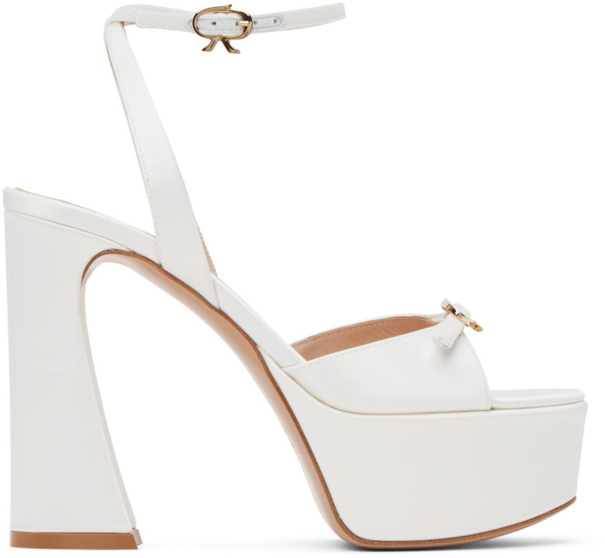 

Белые босоножки на каблуке Gianvito Rossi Maddy