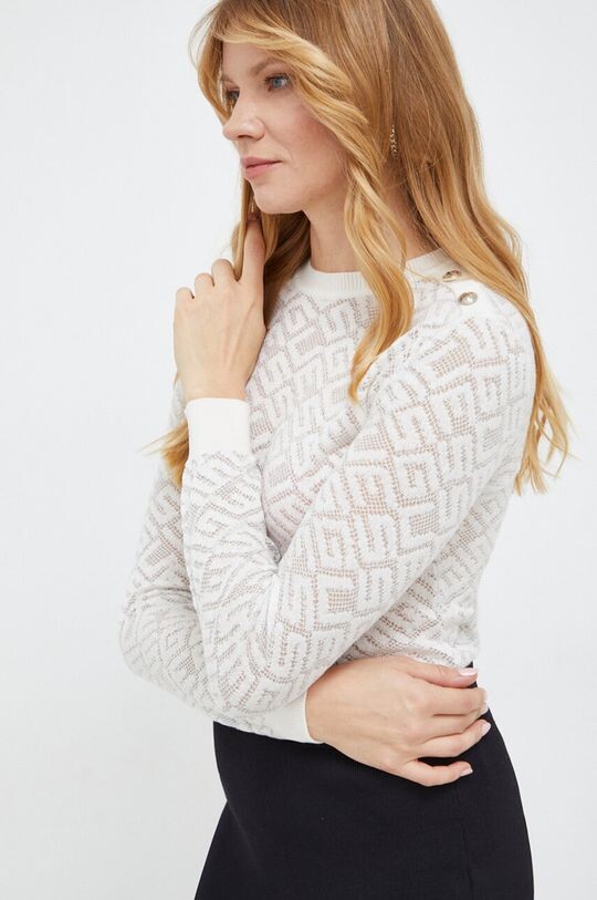 

Свитер из смесовой шерсти Guess, бежевый