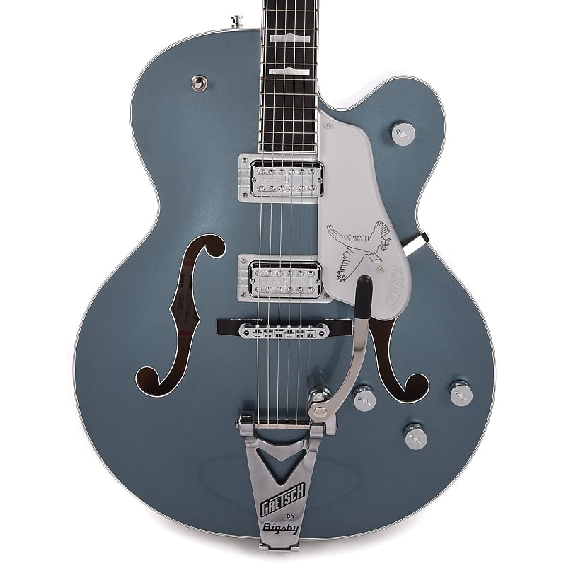 

Электрогитара Gretsch G6136T LTD 140th Double Platinum Falcon with String-Thru Bigsby Two-Tone Stone Platinum/Pure Platinum