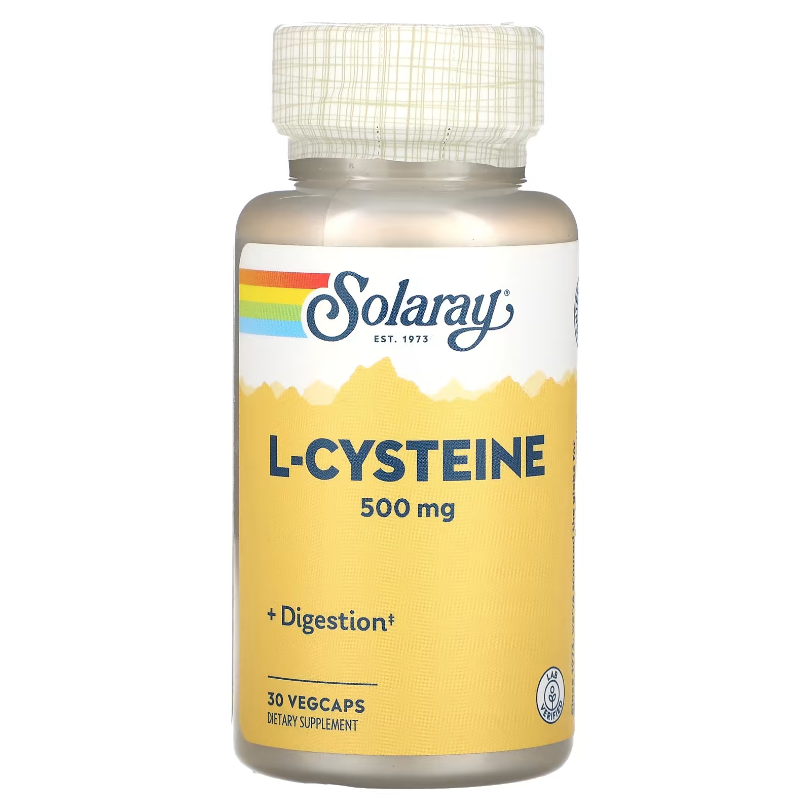 L-цистеин Solaray, 500 мг, 30 растительных капсул