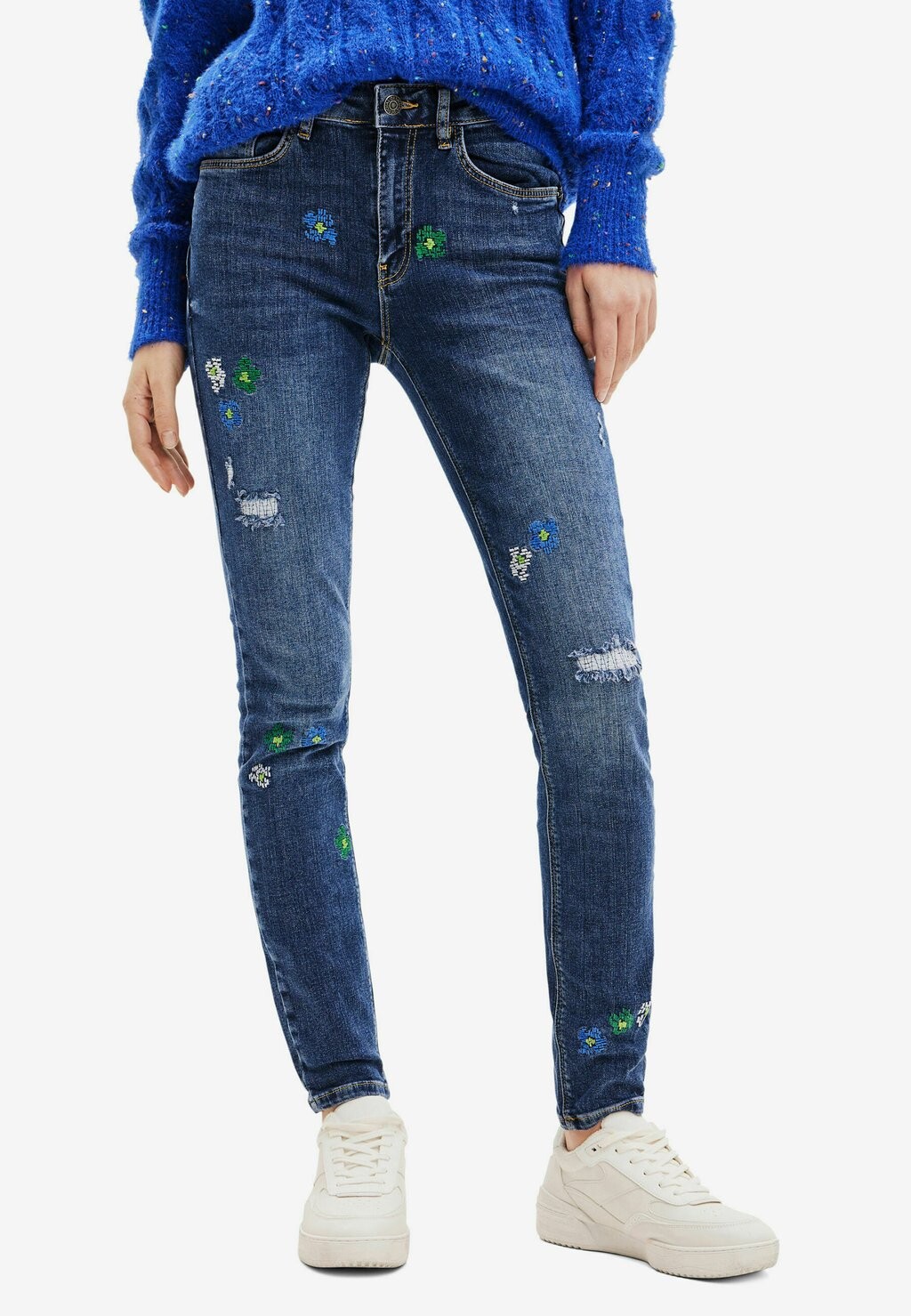 

Джинсы Skinny Fit Embroidered Push-Up Desigual, синий