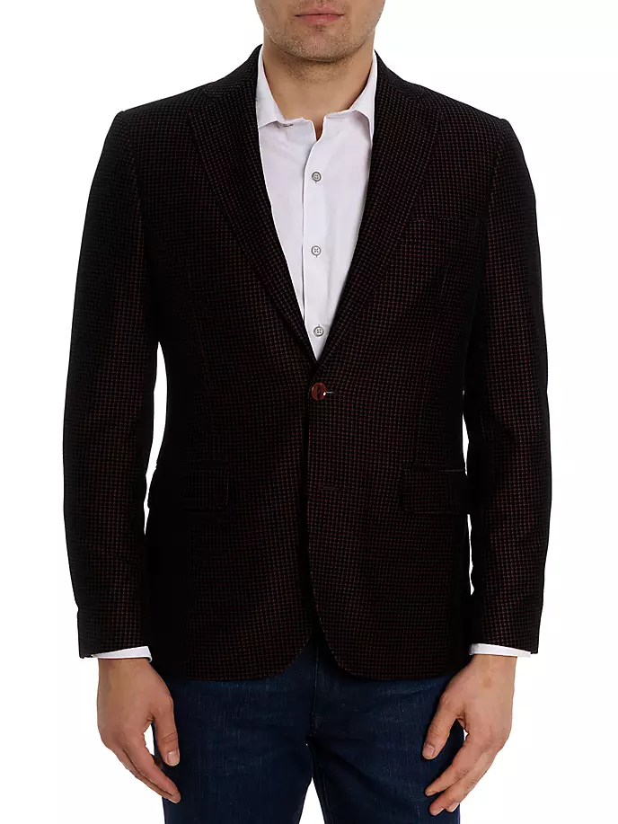 

Бархатное спортивное пальто Chianti Robert Graham, цвет burgundy