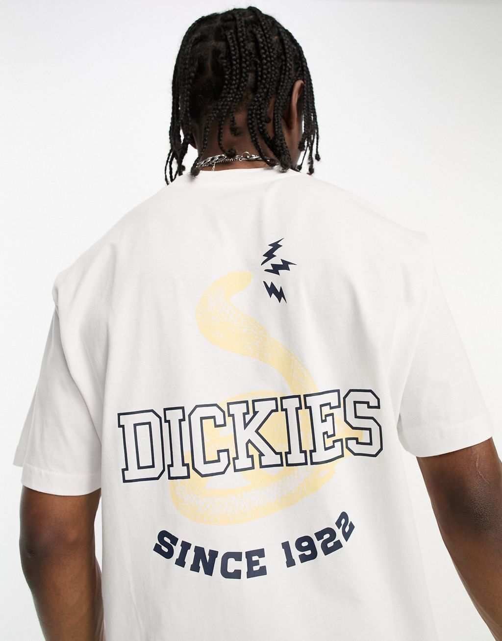 

Белая футболка со змеиным принтом на спине Dickies эксклюзивно для Asos, Белый