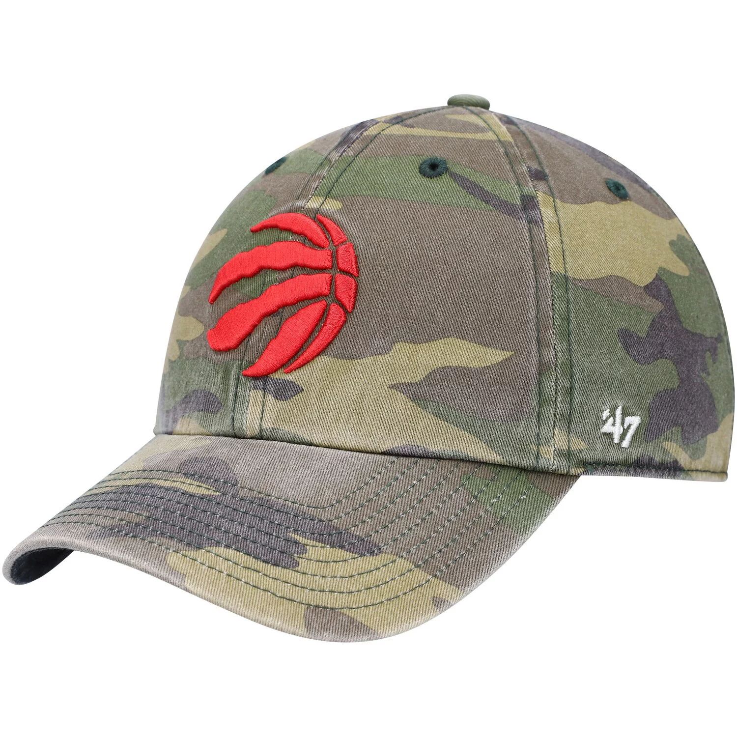 цена Мужская регулируемая кепка Camo Toronto Raptors '47 Clean Up