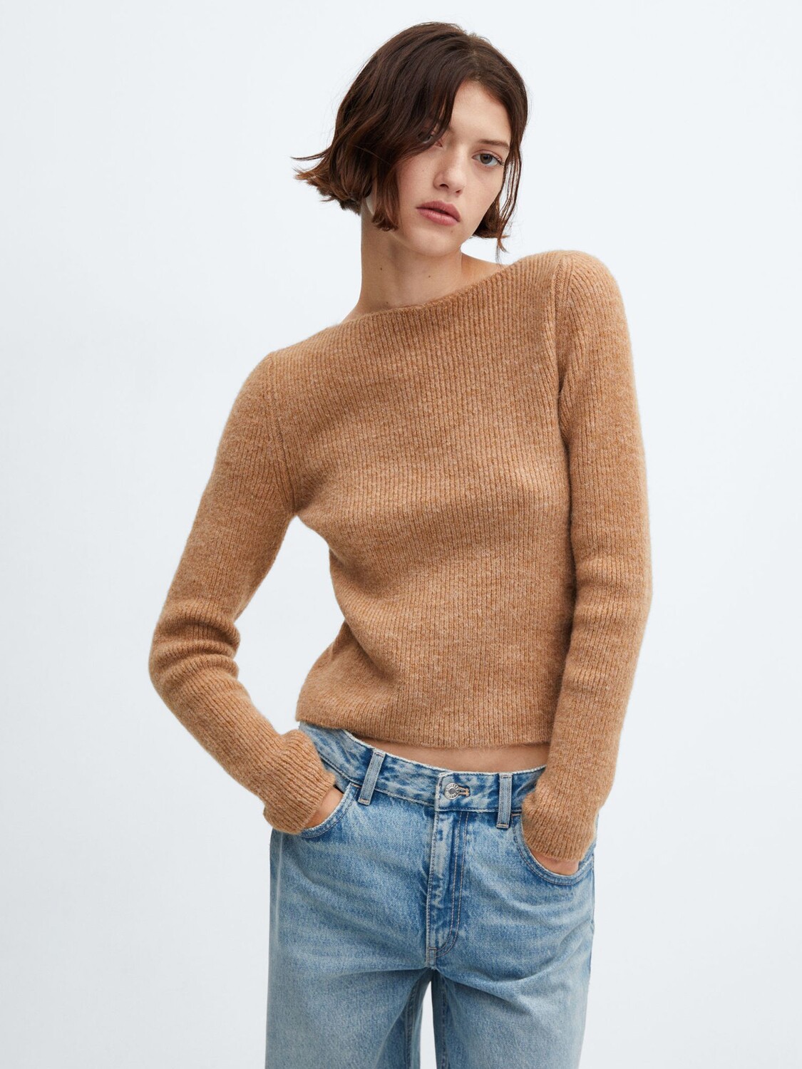 

Вязаный джемпер Rosa Mango, коричневый