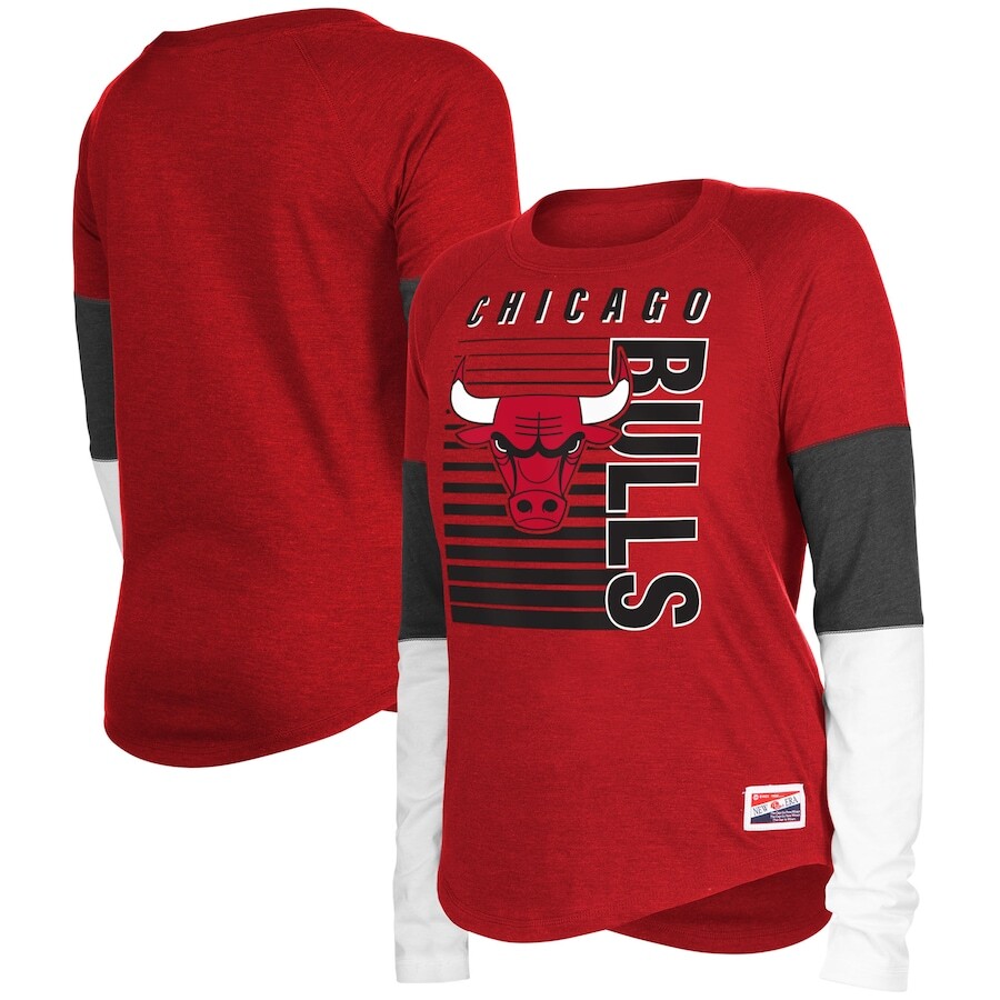 

Футболка с длинным рукавом New Era Chicago Bulls, красный
