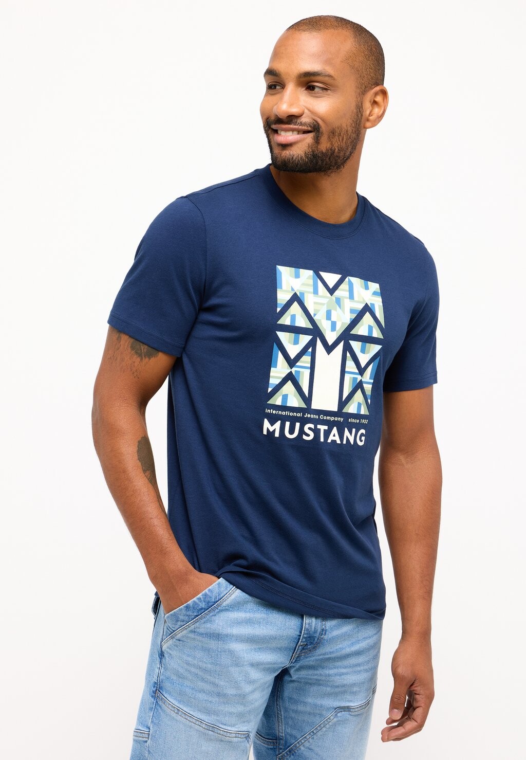 

Футболка с принтом Mustang, цвет blau
