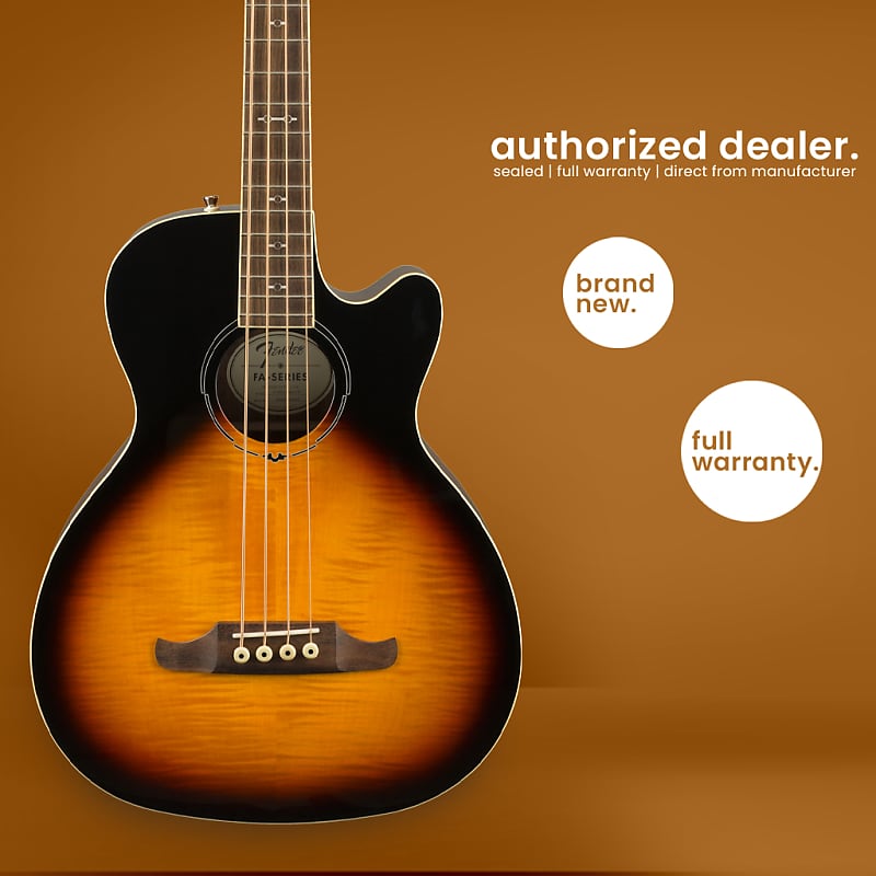 Басс гитара Fender FA-450CE | Acoustic Electric Bass Guitar | Sunburst