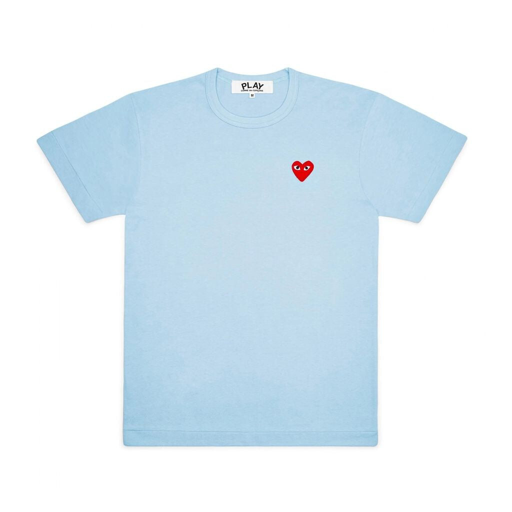 

Синяя футболка с мини-сердечком Comme Des Garcon, синий