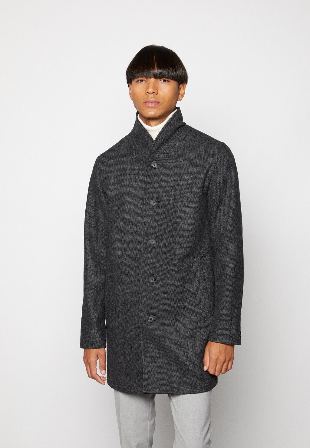 

Короткое пальто Jack & Jones, темно-серый