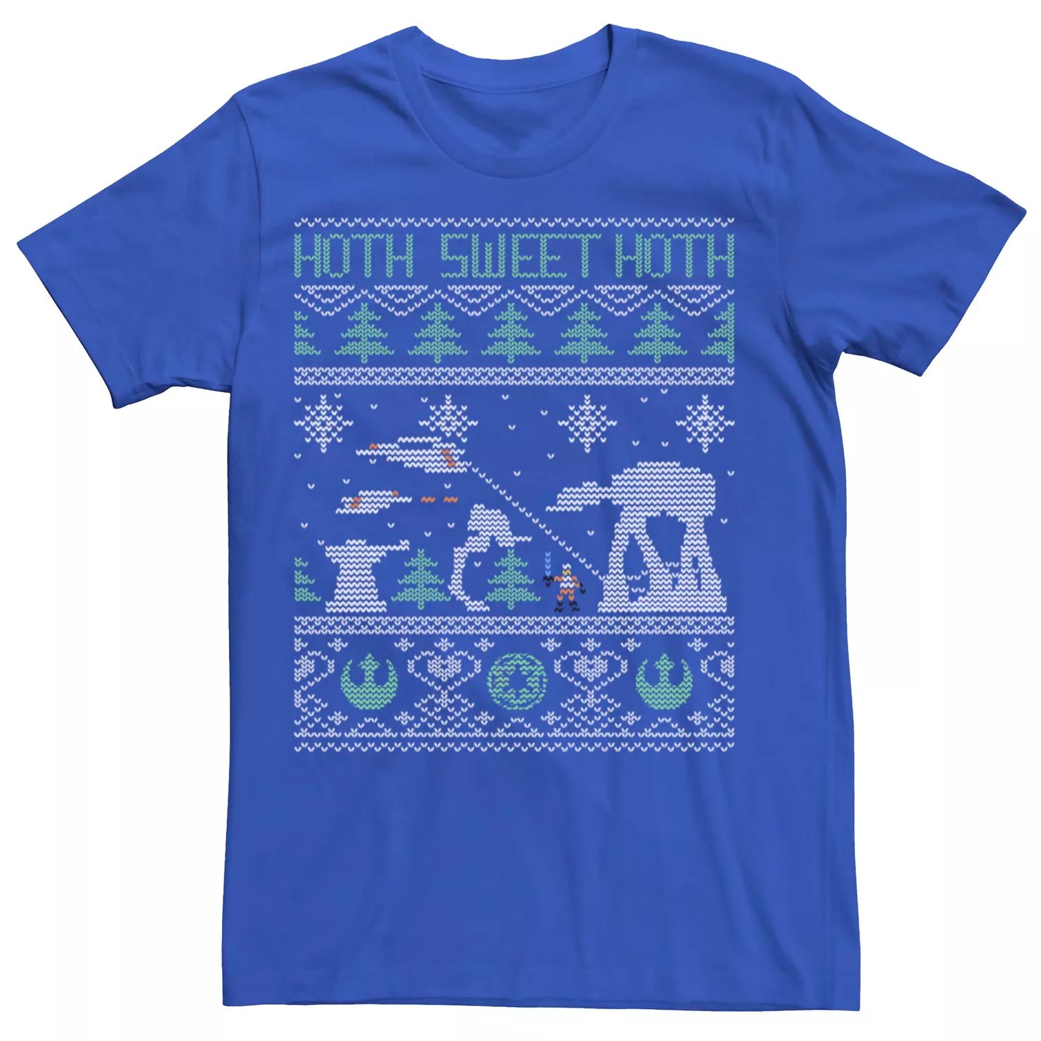 Мужская рождественская футболка Star Wars Hoth Sweet Hoth Battle Ugly Christmas Tee Licensed Character
