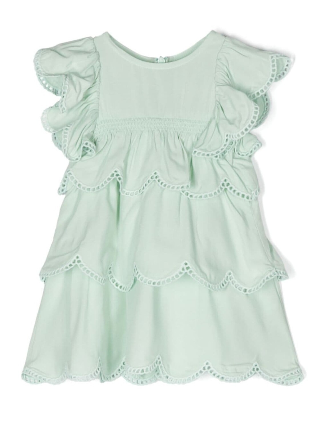 

Платье с фестонами Stella McCartney Kids, зеленый