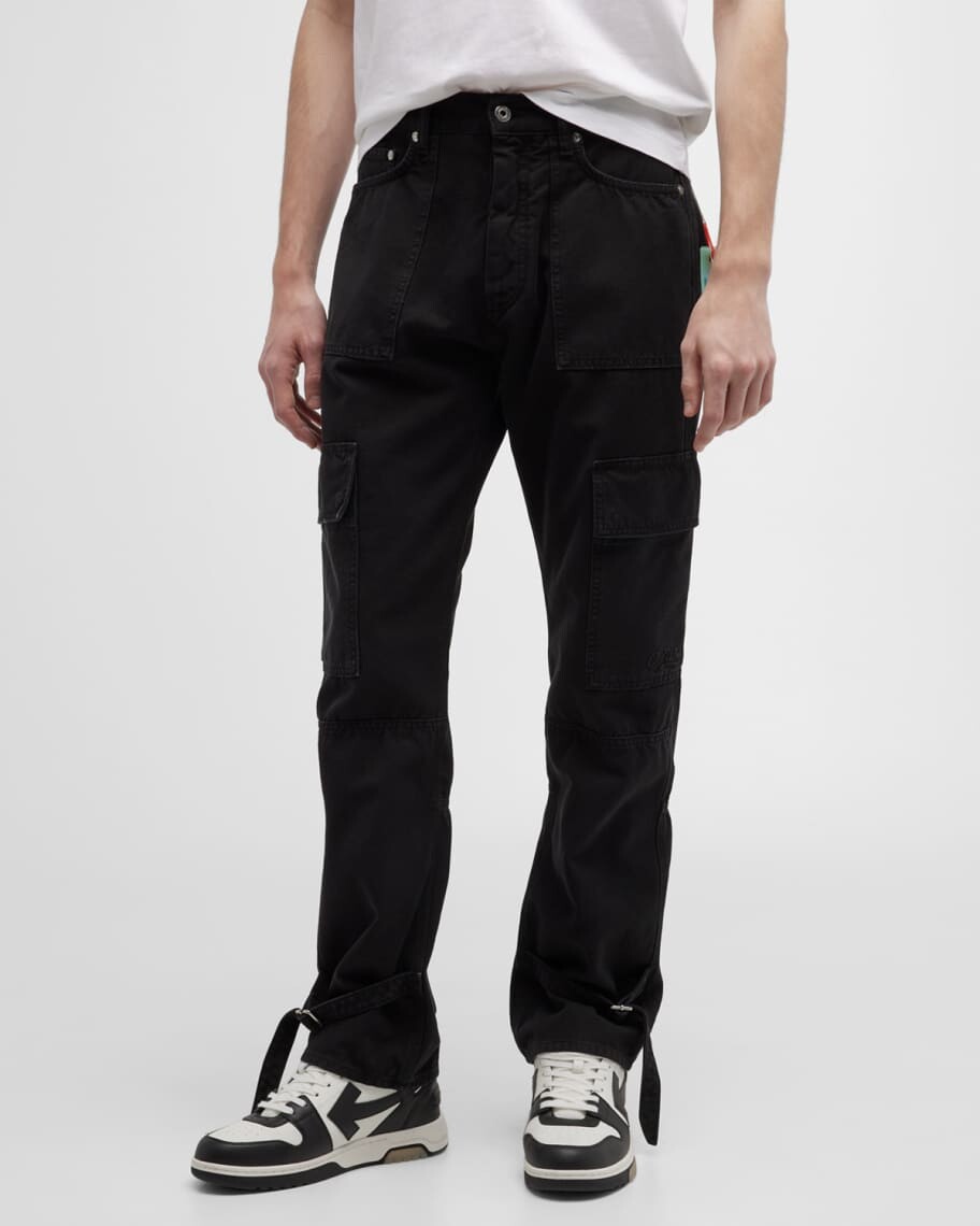 

Мужские холщовые брюки-карго на бретелях Off-White