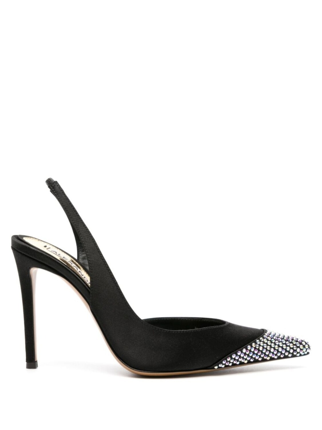 

Alexandre Vauthier атласные туфли с кристаллами, черный