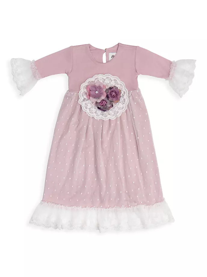 драгоценное румяное платье для малышки haute baby розовый Платье Эмили для малышки Haute Baby, лиловый